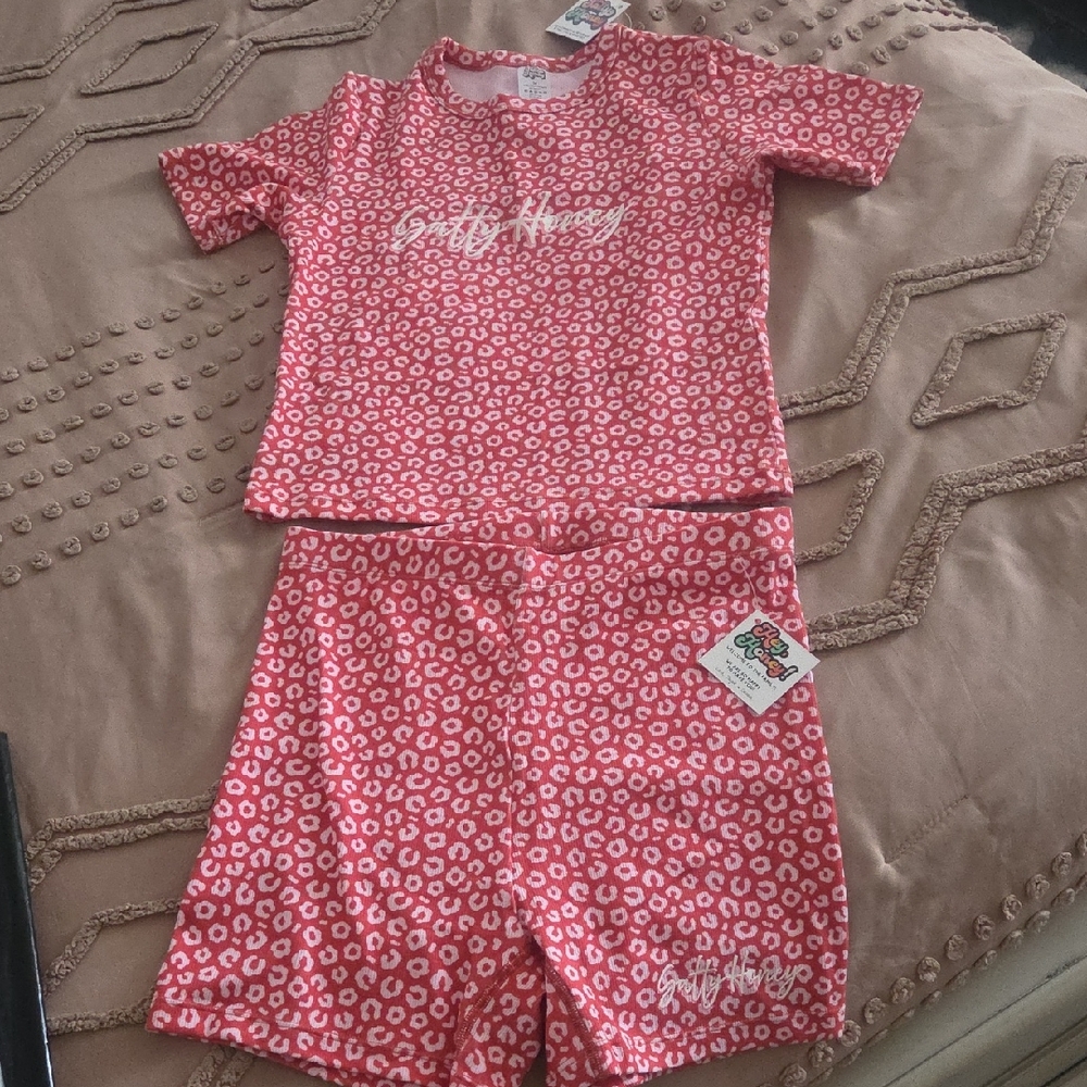 Womens Set - Pink Leopard Print